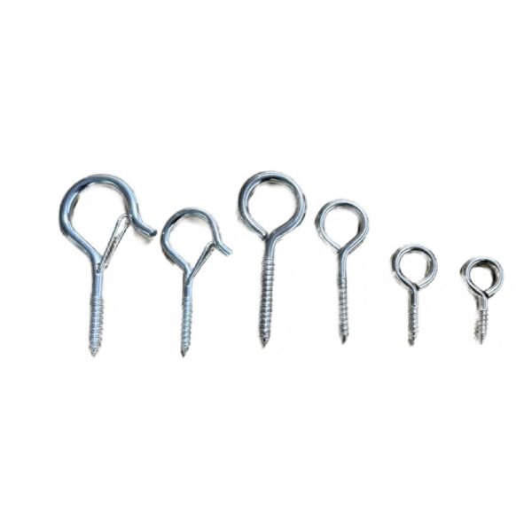 Anti-Rust Heavy Duty Self Tapping Sheep Wood Eyelet Eye Wood Hanging Hooks Screws Bolt Eye with Safety Buckle